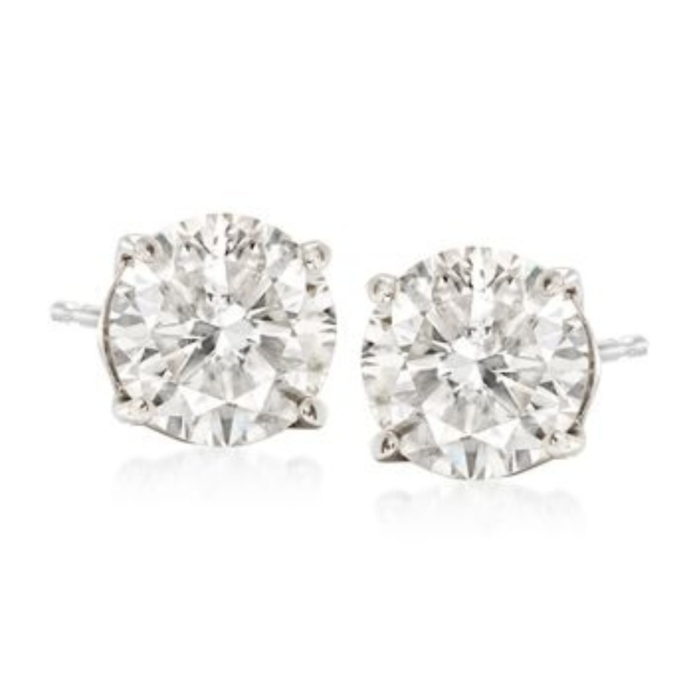 SOLD.40 ct. t.w. Diamond Stud Earrings in Platinum
